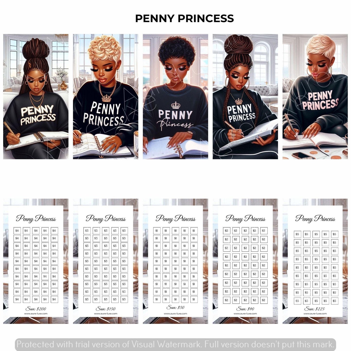 Penny Princess Savings Challenge Set 10-Piece Collection