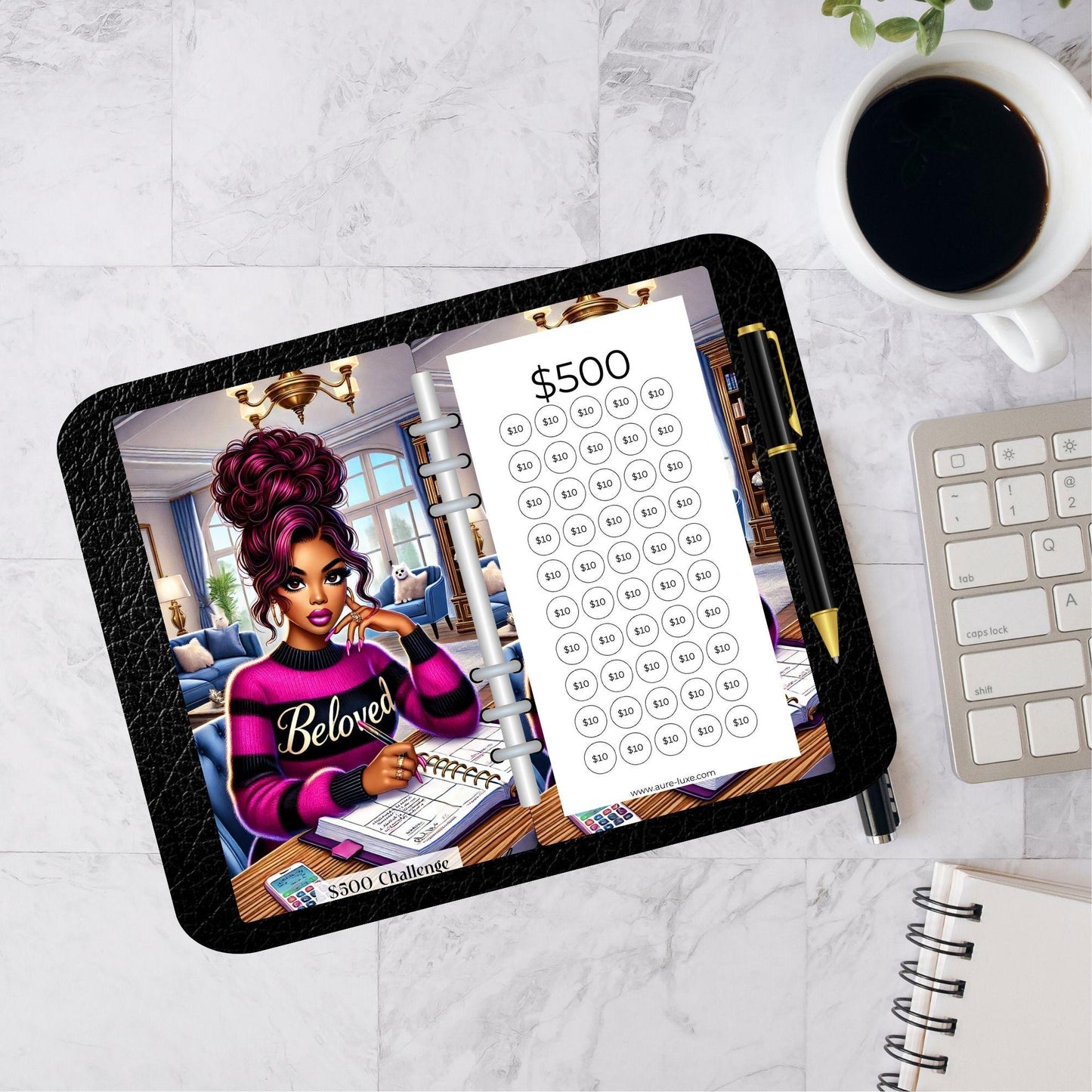 Beloved II Savings Challenge Cards A5 & A6 Budget Binder Inserts