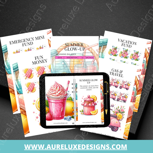 Summer Glow-Up 14-Card Savings Challenge Set