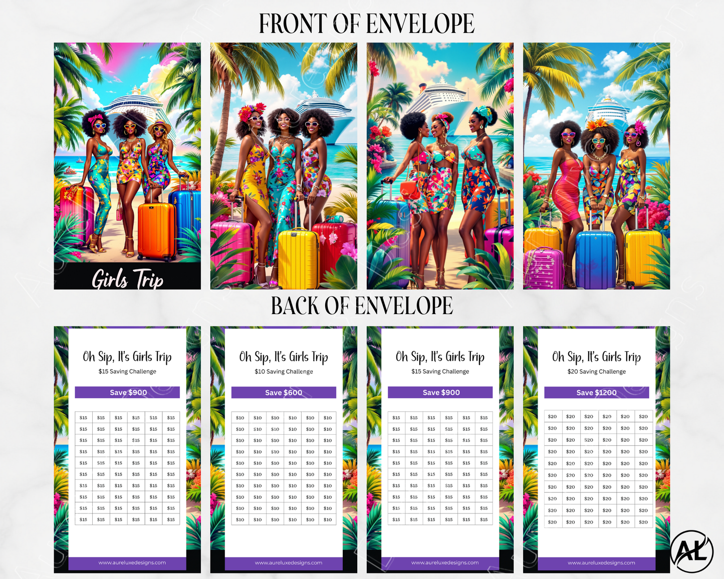 Girls Trip 5-Piece Cash Envelope Set