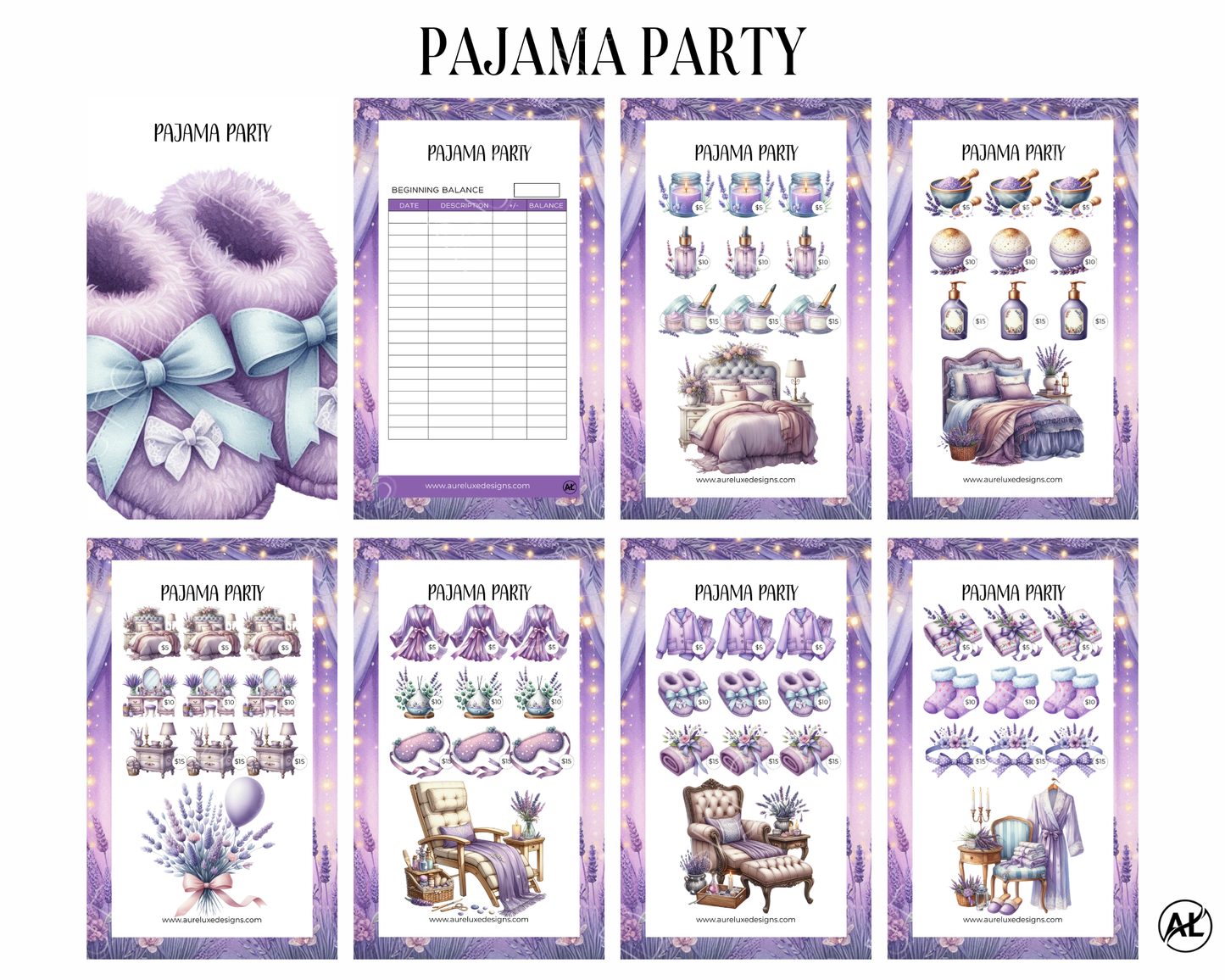 Pajama Party Savings Challenge Set 8-Piece Collection