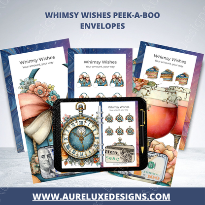 Whimsy Wishes Savings– Peek-A-Boo Envelopes (10 pc set)