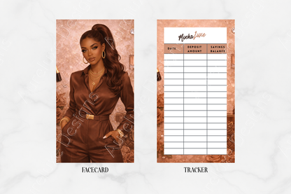 7- pc Mocha Luxe Cash Envelope Set