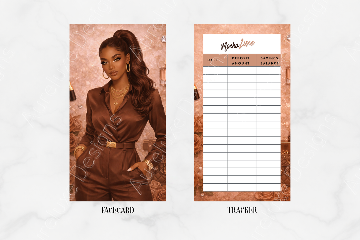 13- pc Mocha Luxe Savings Challenge Inserts