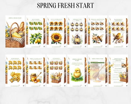 Spring Fresh Start 14-Card Savings Challenge Set
