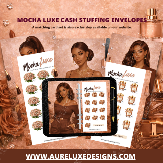 7- pc Mocha Luxe Cash Envelope Set