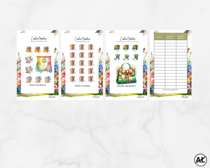 Easter Garden 6-Piece Cash Stuffing Envelope Savings Challenge