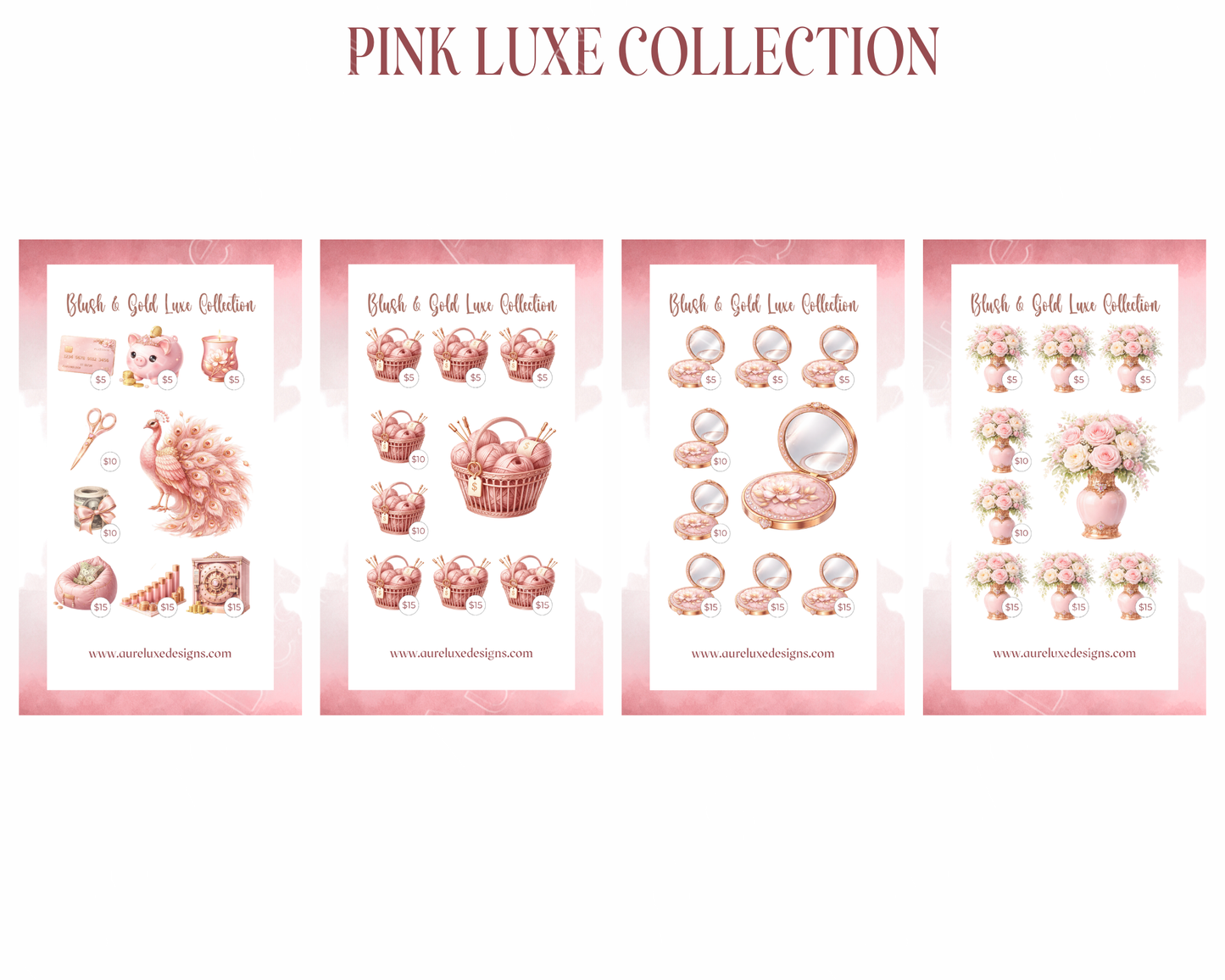 Pink Luxe 16-Piece Savings Challenge Set