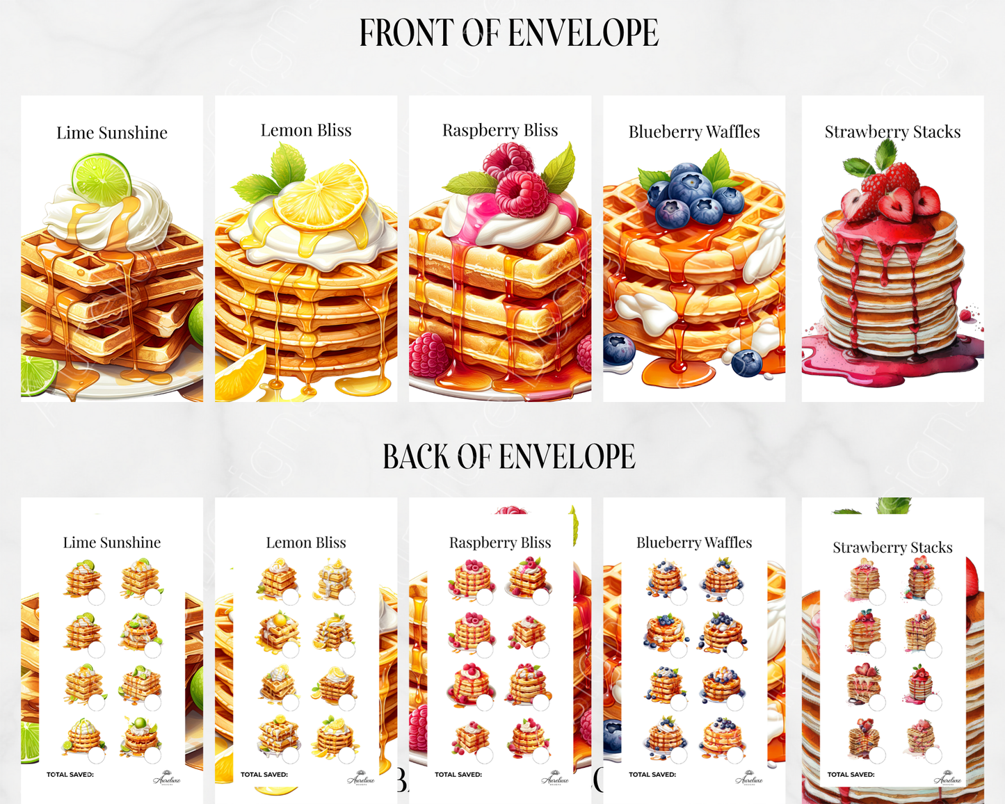 Breakfast 10-Piece Cash Envelope Set
