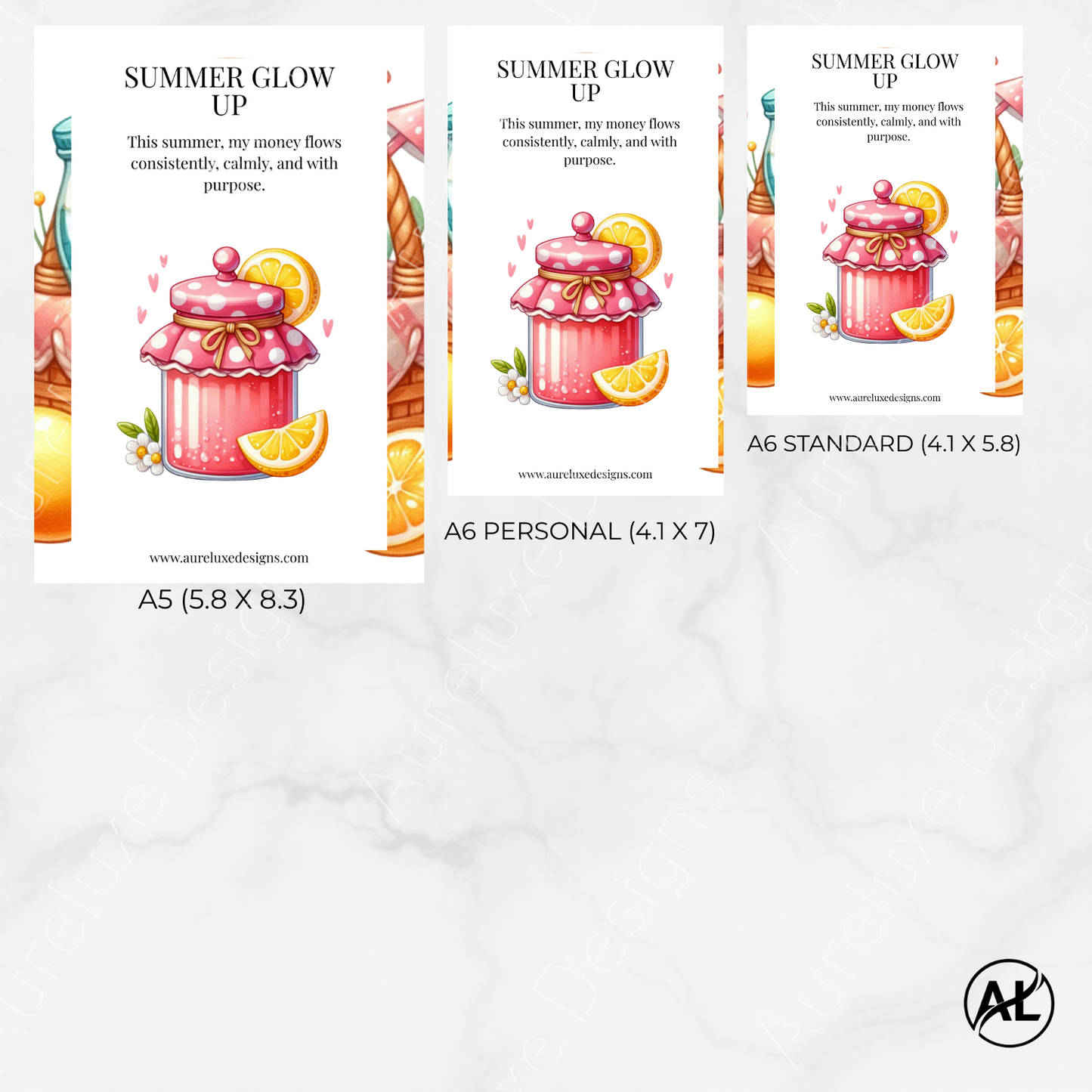 Summer Glow-Up 14-Card Savings Challenge Set