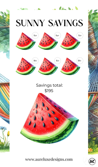 Sunny Savings – Printable Savings Challenge