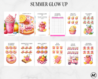 Summer Glow-Up 14-Card Savings Challenge Set