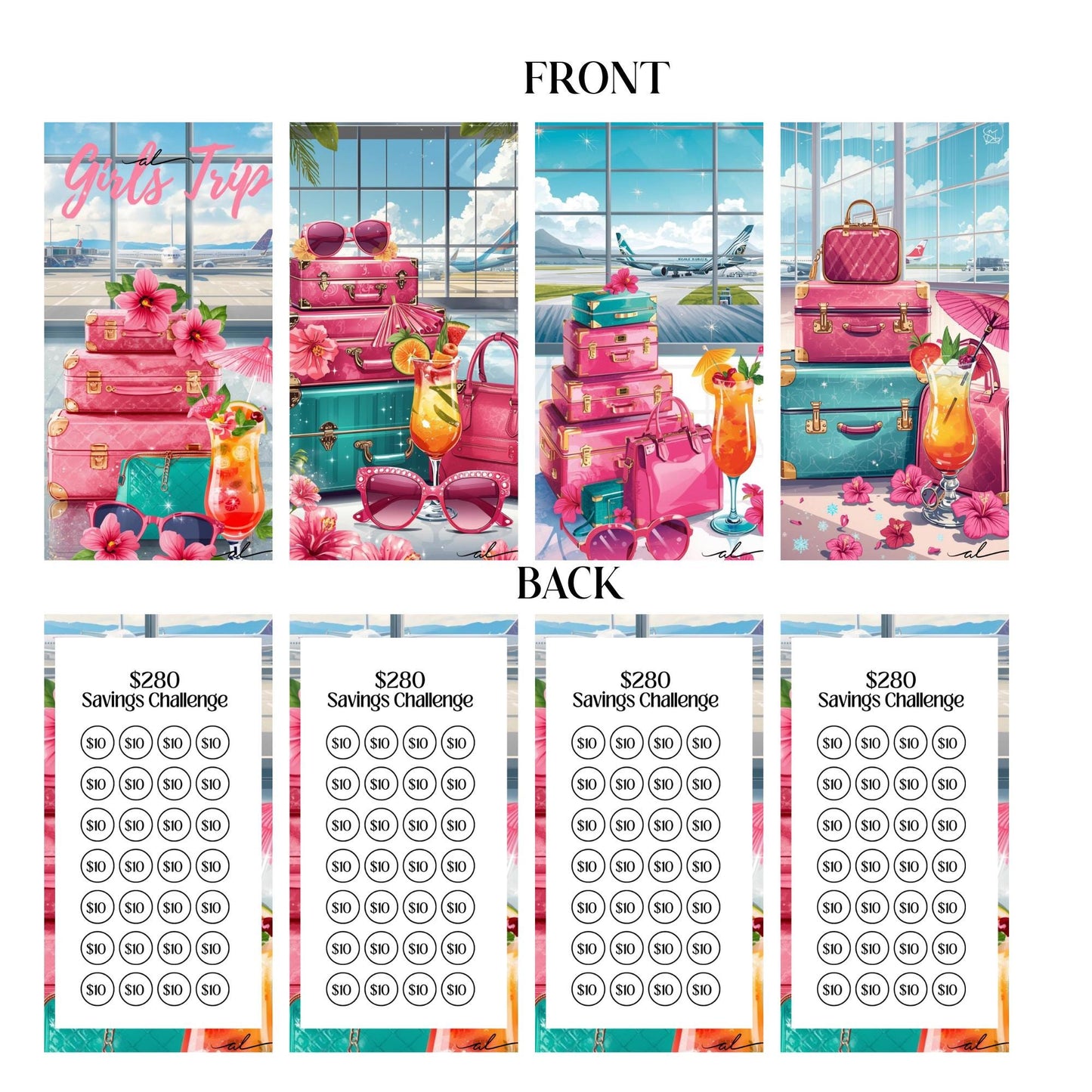 Girls Trip Savings Challenge Tropical Vacation Edition