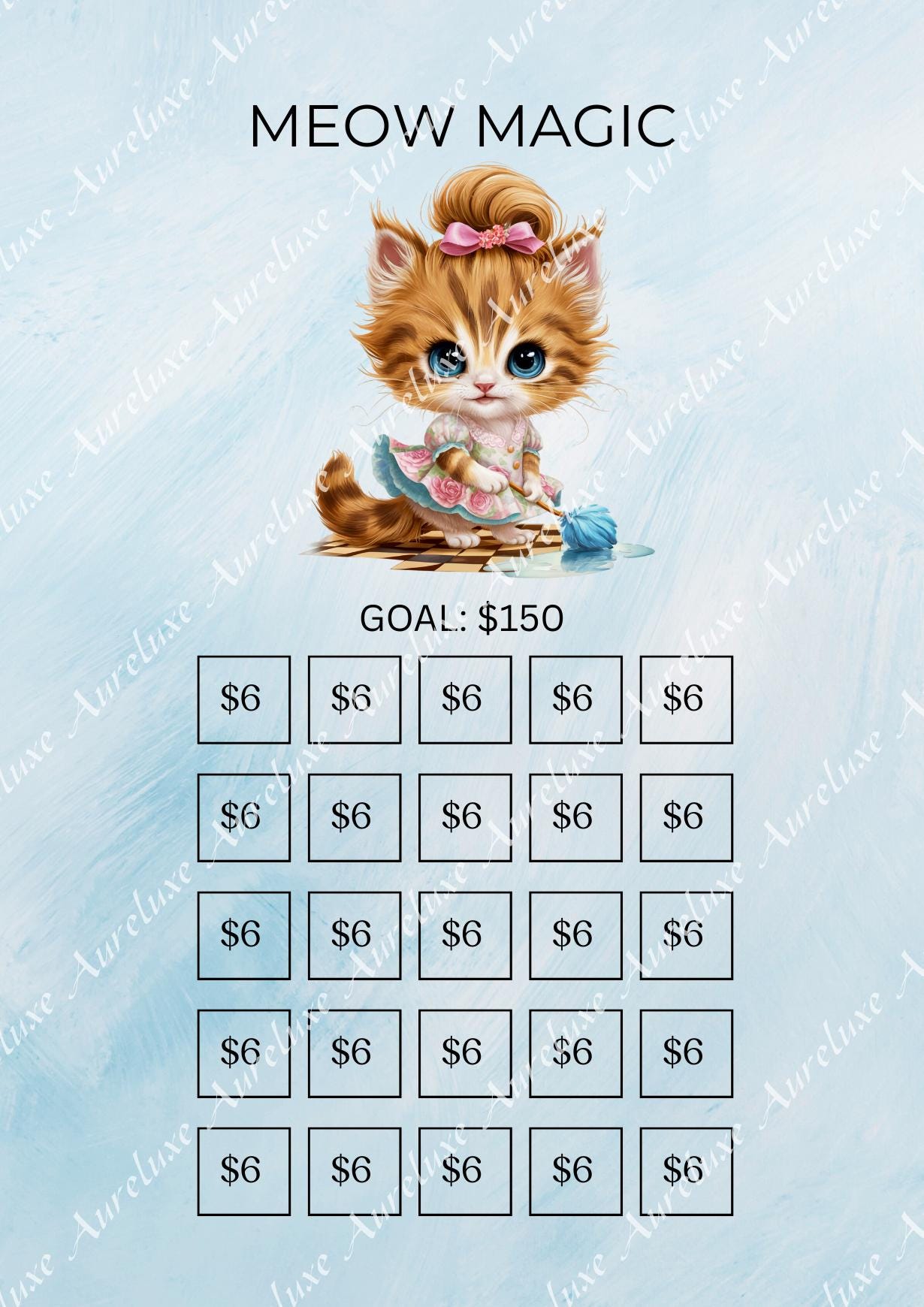 Purffectly Clean Savings Challenge Cards