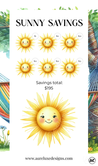 Sunny Savings – Printable Savings Challenge