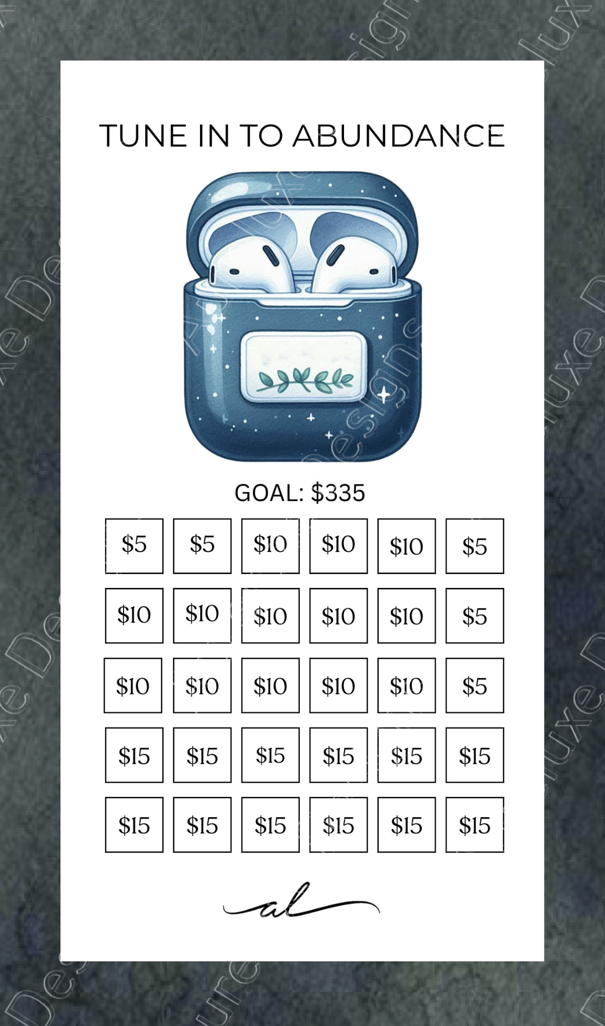 Printable Wealth & Abundance Savings Challenge Set