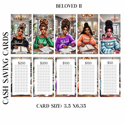Beloved II Savings Challenge Cards A5 & A6 Budget Binder Inserts