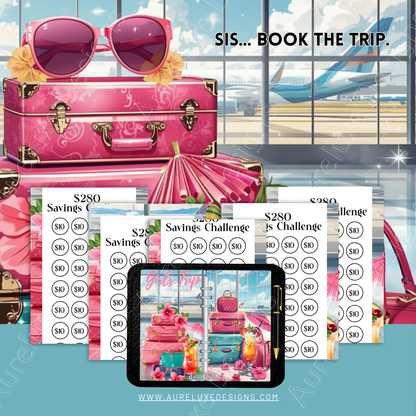 Girls Trip Savings Challenge Tropical Vacation Edition