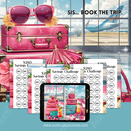 Girls Trip Savings Challenge Tropical Vacation Edition