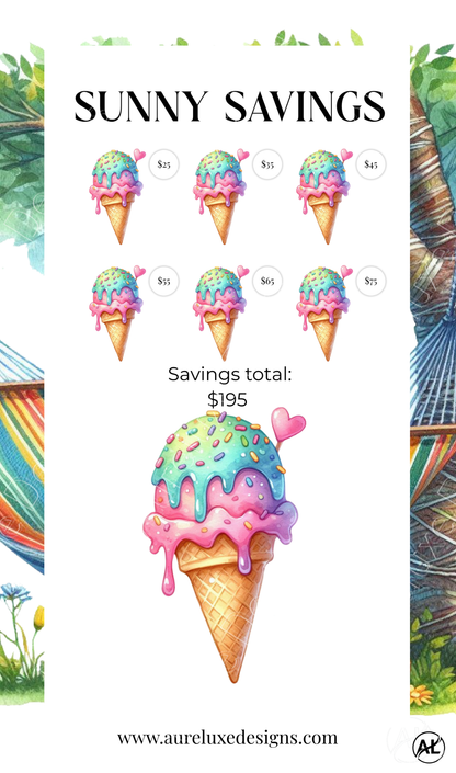 Sunny Savings – Printable Savings Challenge