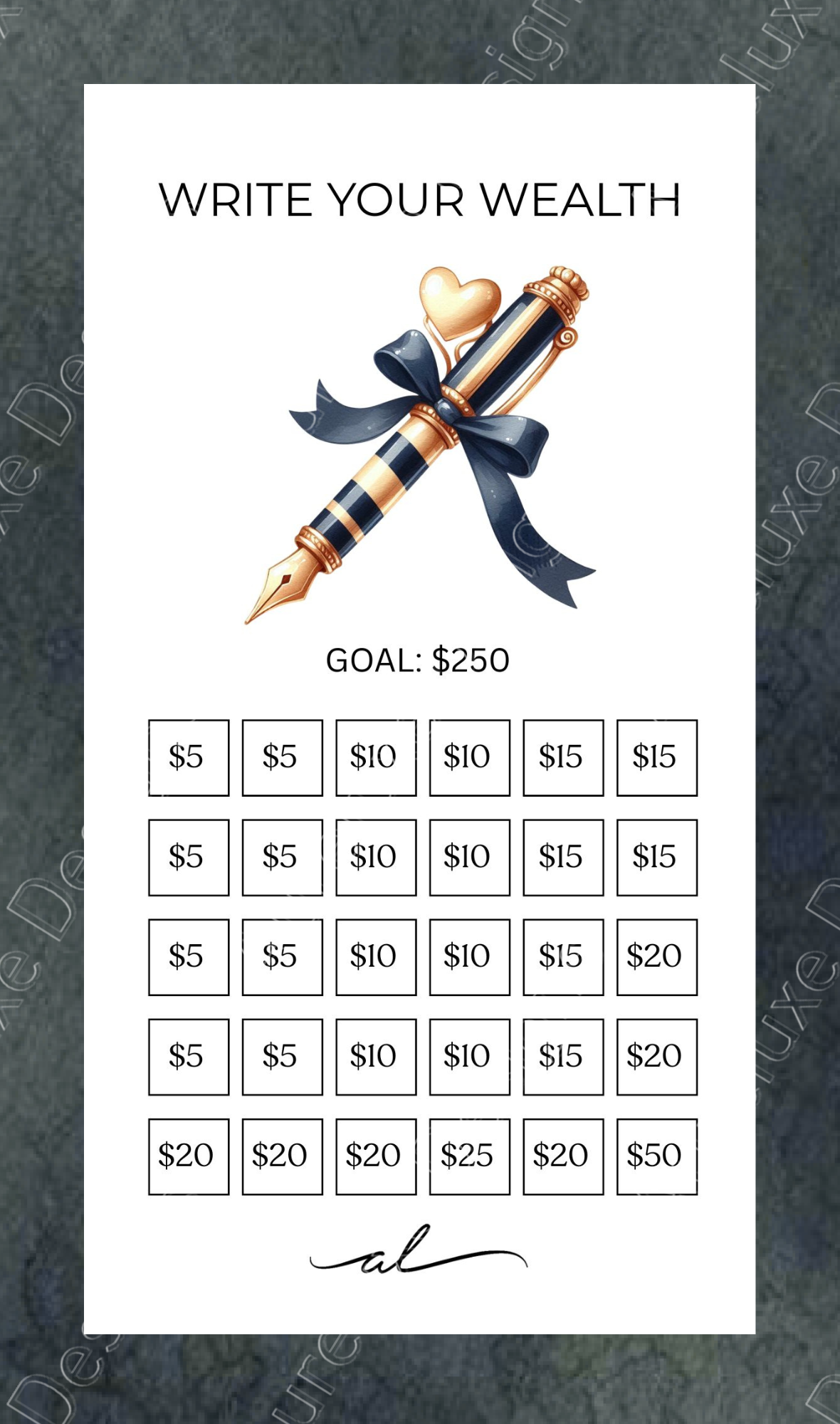 Printable Wealth & Abundance Savings Challenge Set