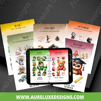 12 Fresh Start Monthly Savings Challenge Bundle  One Month. One Move.