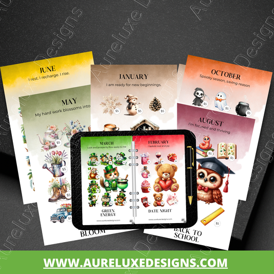 12 Fresh Start Monthly Savings Challenge Bundle  One Month. One Move.