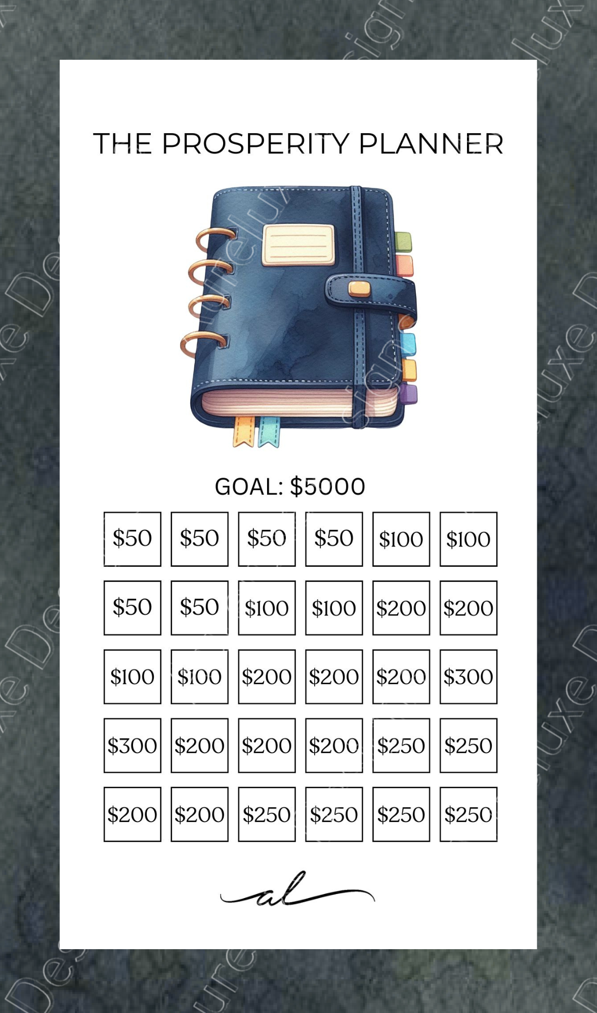 Printable Wealth & Abundance Savings Challenge Set