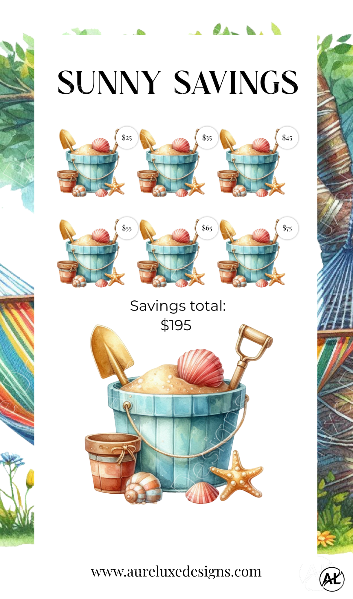 Sunny Savings – Printable Savings Challenge