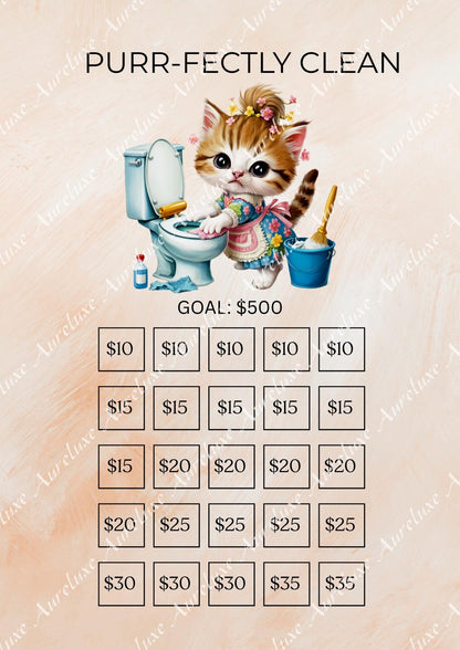 Purffectly Clean Savings Challenge Cards