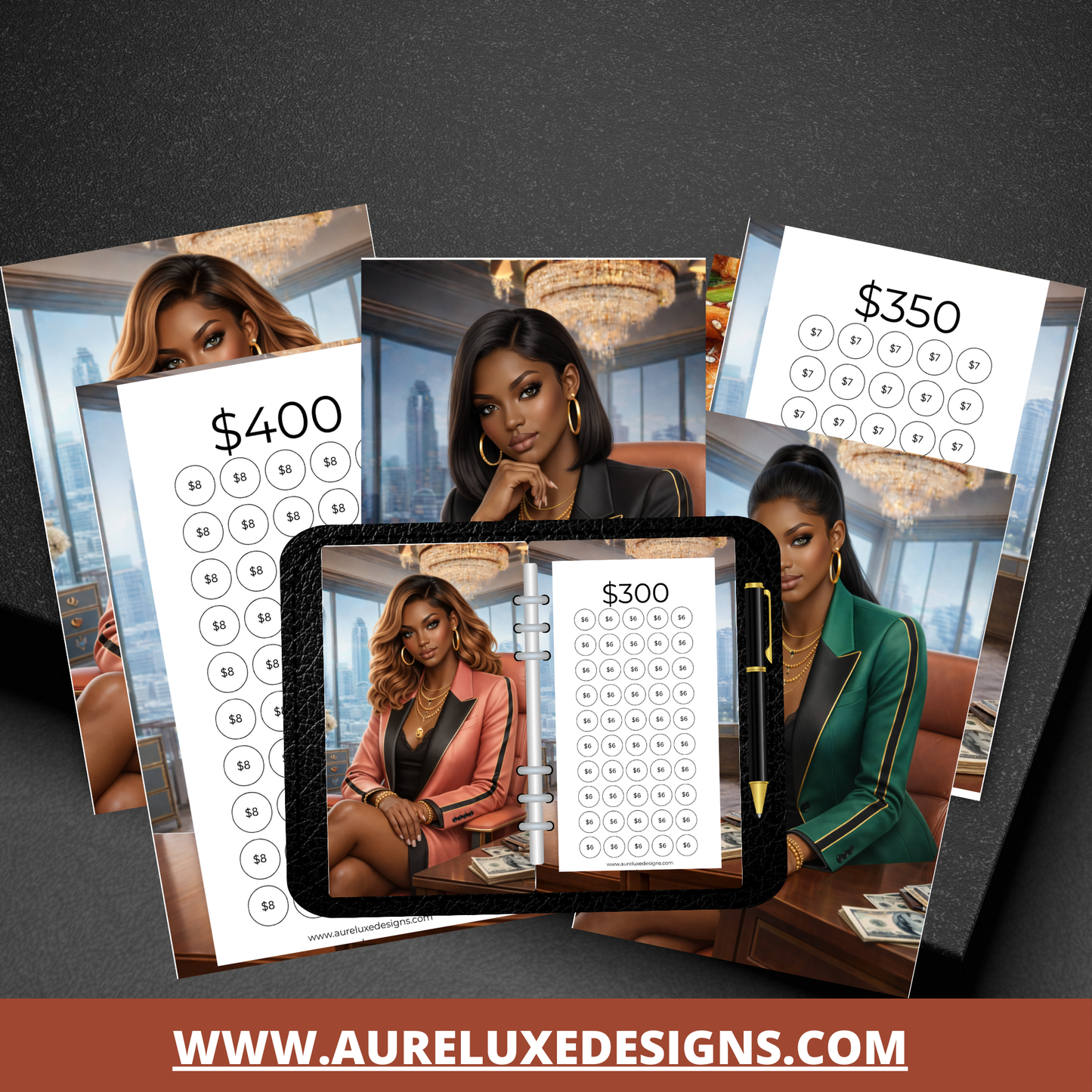 6 piece set CEO Luxe Envleope Savings Challenge