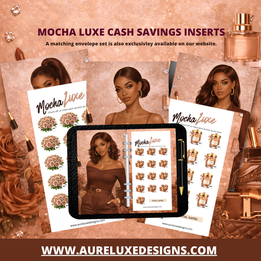 13- pc Mocha Luxe Savings Challenge Inserts
