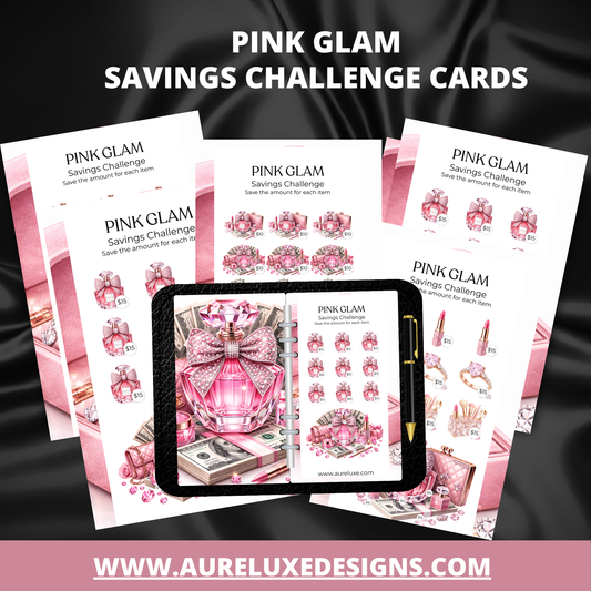 Pink Glam™ Savings Challenge Card Set