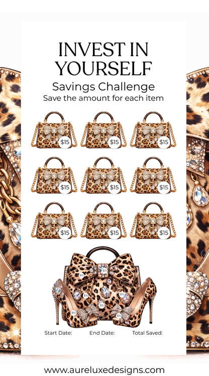 Invest In Yourself Leopard Glam Savings Challenge Set