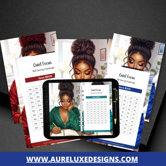 Quiet Focus 7-Piece Laminated Cash Stuffing Envelope Set