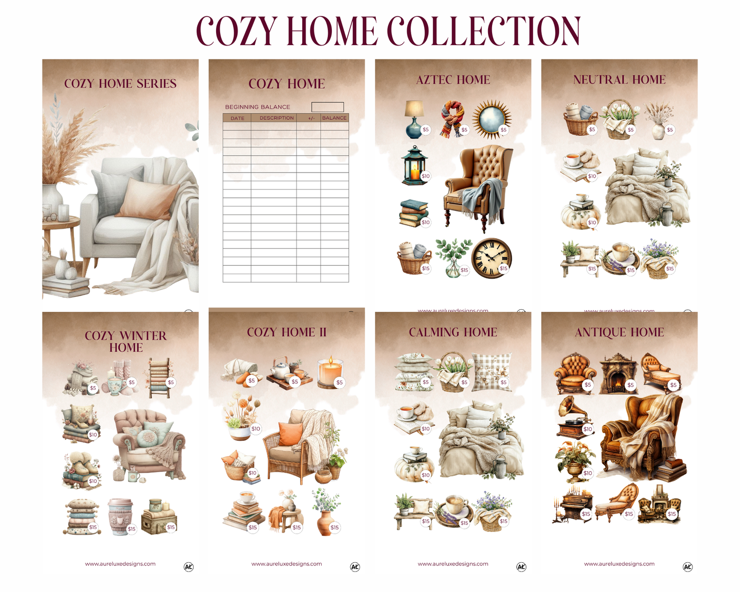 Cozy Home Collection: 8-Piece Savings Challenge Set