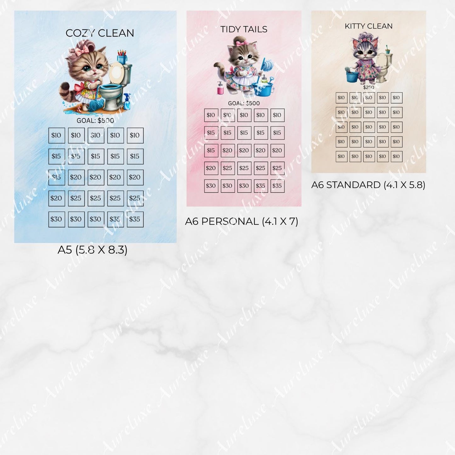 Purffectly Clean Savings Challenge Cards