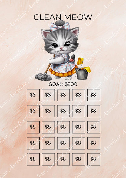 Purffectly Clean Savings Challenge Cards