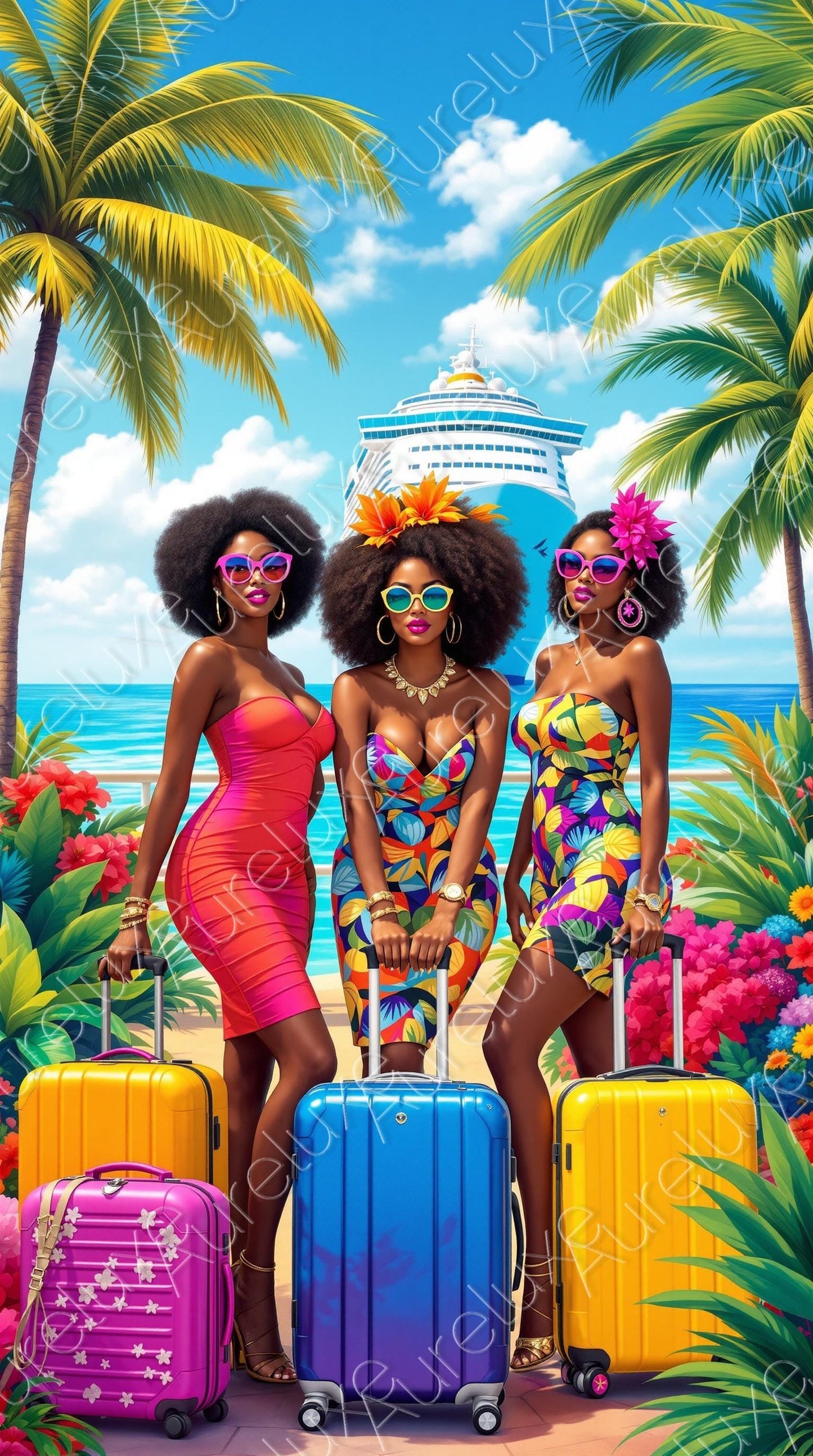 Girls Trip Savings Challenge: Tropical Vacation Budget Planner Inserts
