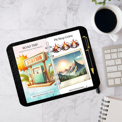 Road Trip A6 Savings Challenge Cards.