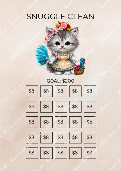 Purffectly Clean Savings Challenge Cards